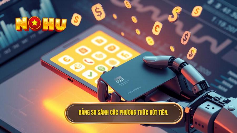 3. Bảng so sánh các phương thức rút tiền.